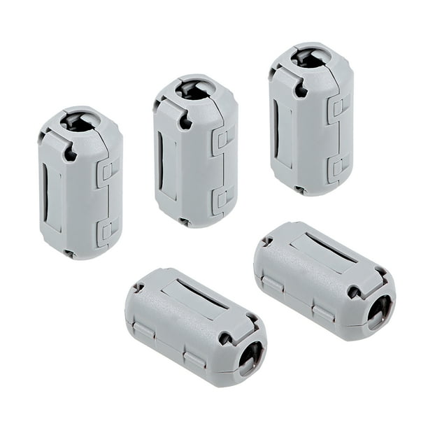 uxcell 5 Pcs Black Clip On EMI RFI Noise Ferrite Core Filter for 9mm Cable uxcell 5 Pcs Black Clip On EMI RFI Noise Ferrite Core Filter for 9mm Cable